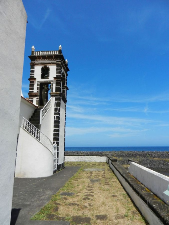 The bell tower of the church on the Faj&atilde; de Santo Cristo ...